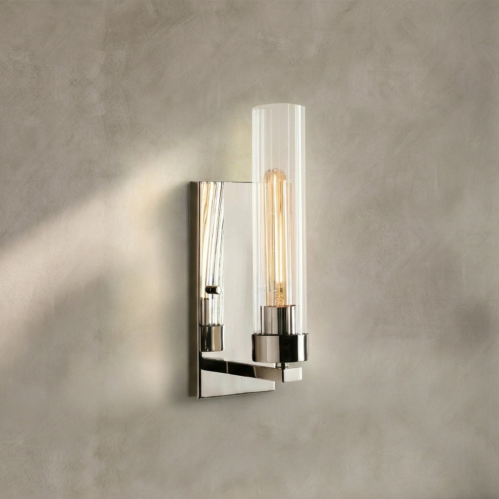 Lamer Lighting Aura Fluted Glass 1-Light Wall Sconce - Background Shot