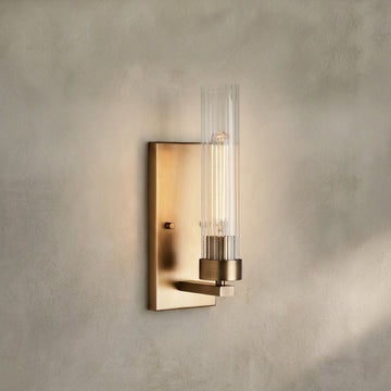 Lamer Lighting Aura Fluted Glass 1-Light Wall Sconce - Background Shot