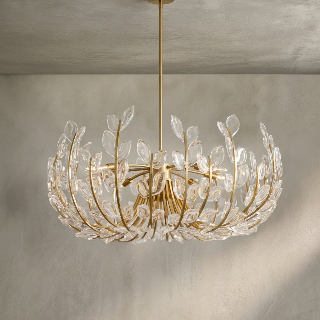 Lamer Lighting Veridian Bloom 6/8 Lights Chandelier 26"32" - Background Shot