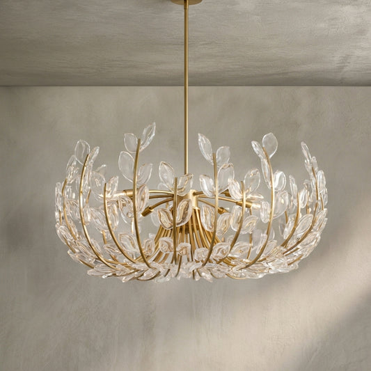 Lamer Lighting Veridian Bloom 6/8 Lights Chandelier 26"32" - Background Shot