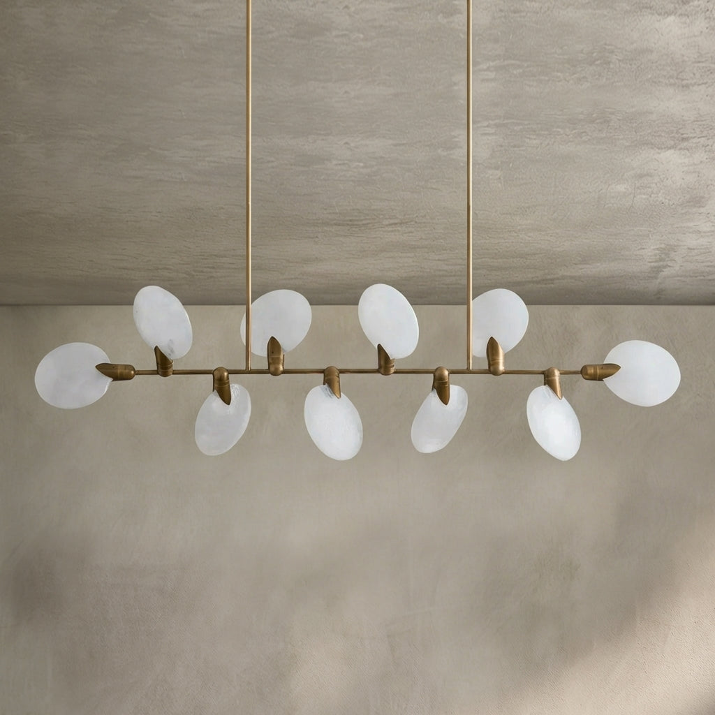 Lamer Lighting Aura Linear Chandelier 62"74" - Background Shot
