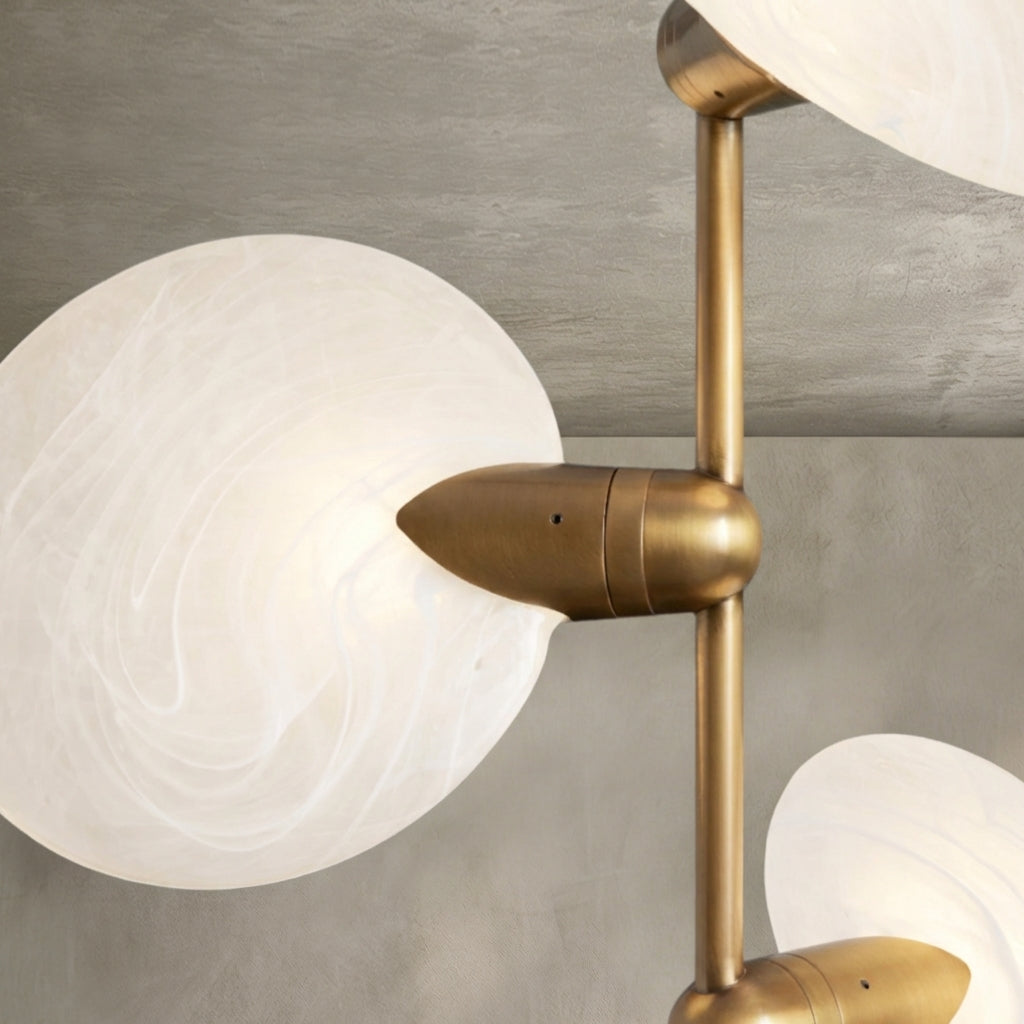 Lamer Lighting Aura Grand Hand-Blown Glass 7-Light Pendant for Staircase Foyer 21.75" Diameter - Background Shot