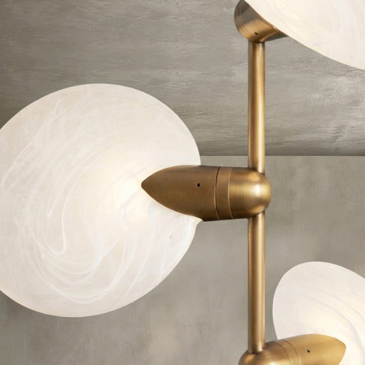Lamer Lighting Aura Grand Hand-Blown Glass 7-Light Pendant for Staircase Foyer 21.75" Diameter - Background Shot