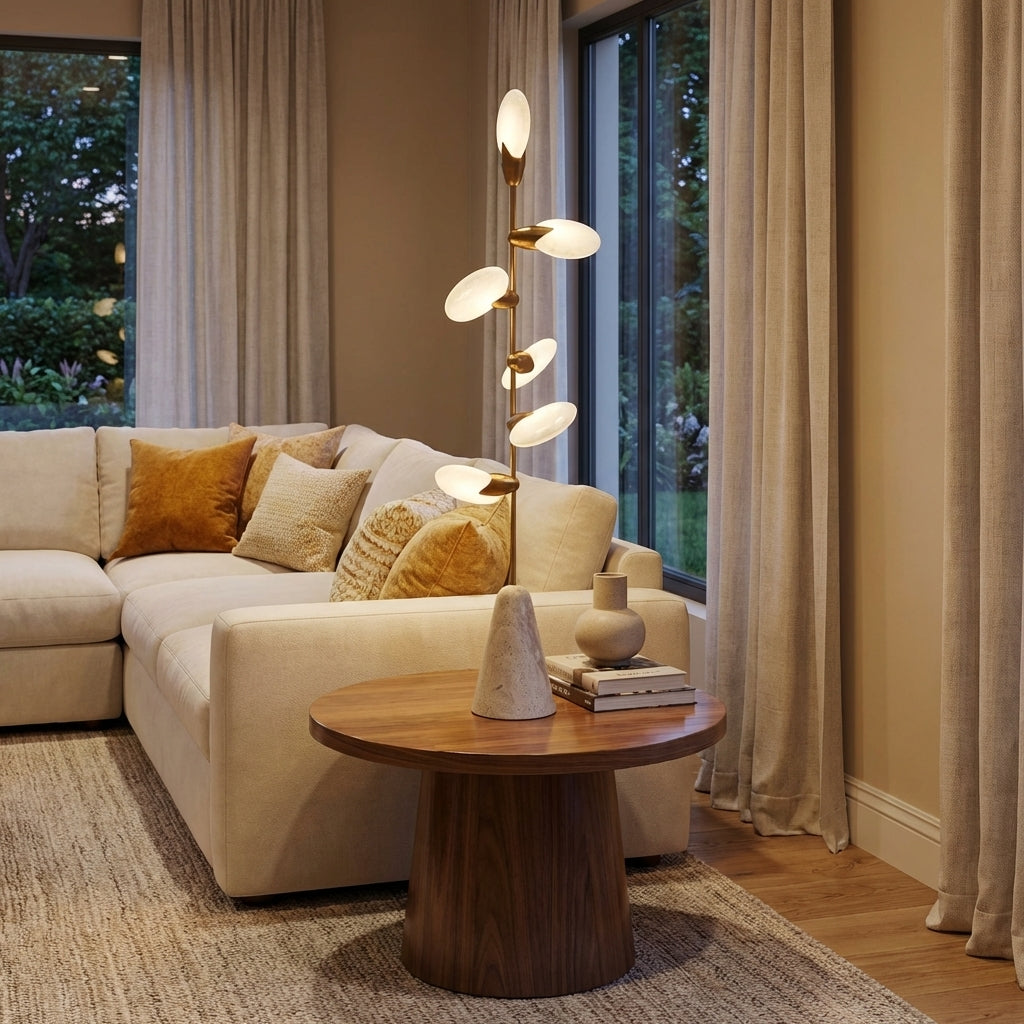 Lamer Lighting Aura Petal Floor Lamp - American family room