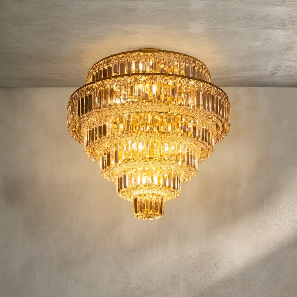 Lamer Lighting Grand Lumina K9 Crystal Round Chandelier - Background Shot