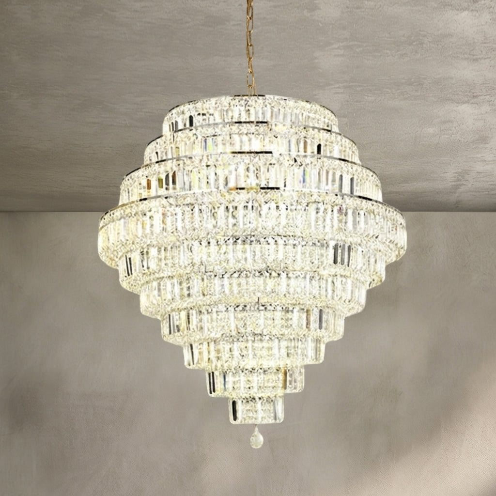 Lamer Lighting Grand Lumina K9 Crystal Round Chandelier - Background Shot