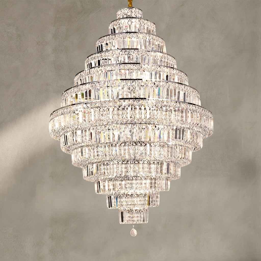 Lamer Lighting Grand Lumina K9 Crystal Round Chandelier - Background Shot