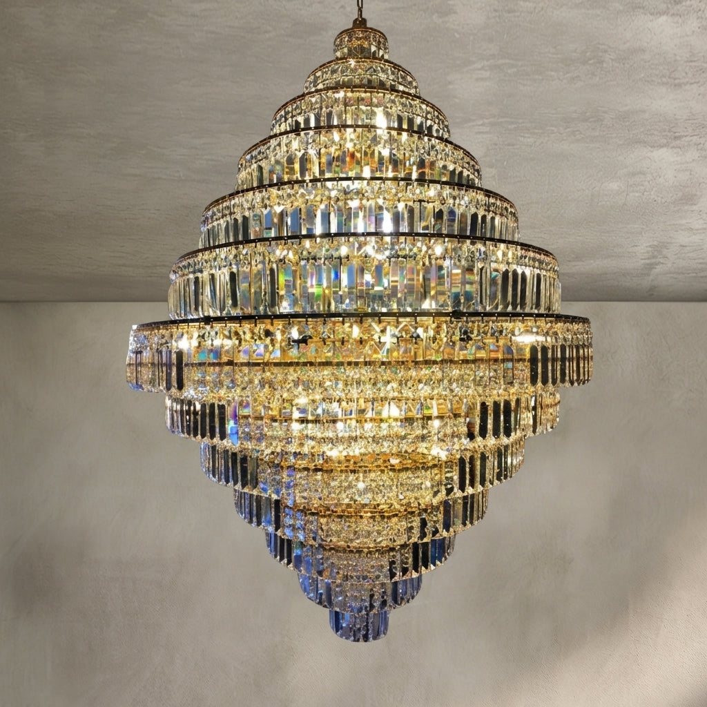 Lamer Lighting Grand Lumina K9 Crystal Round Chandelier - Background Shot