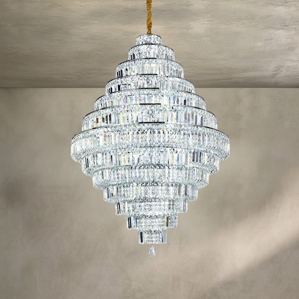 Lamer Lighting Grand Lumina K9 Crystal Round Chandelier - Background Shot