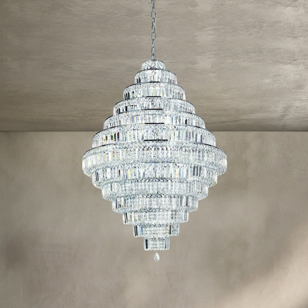 Lamer Lighting Grand Lumina K9 Crystal Round Chandelier - Background Shot