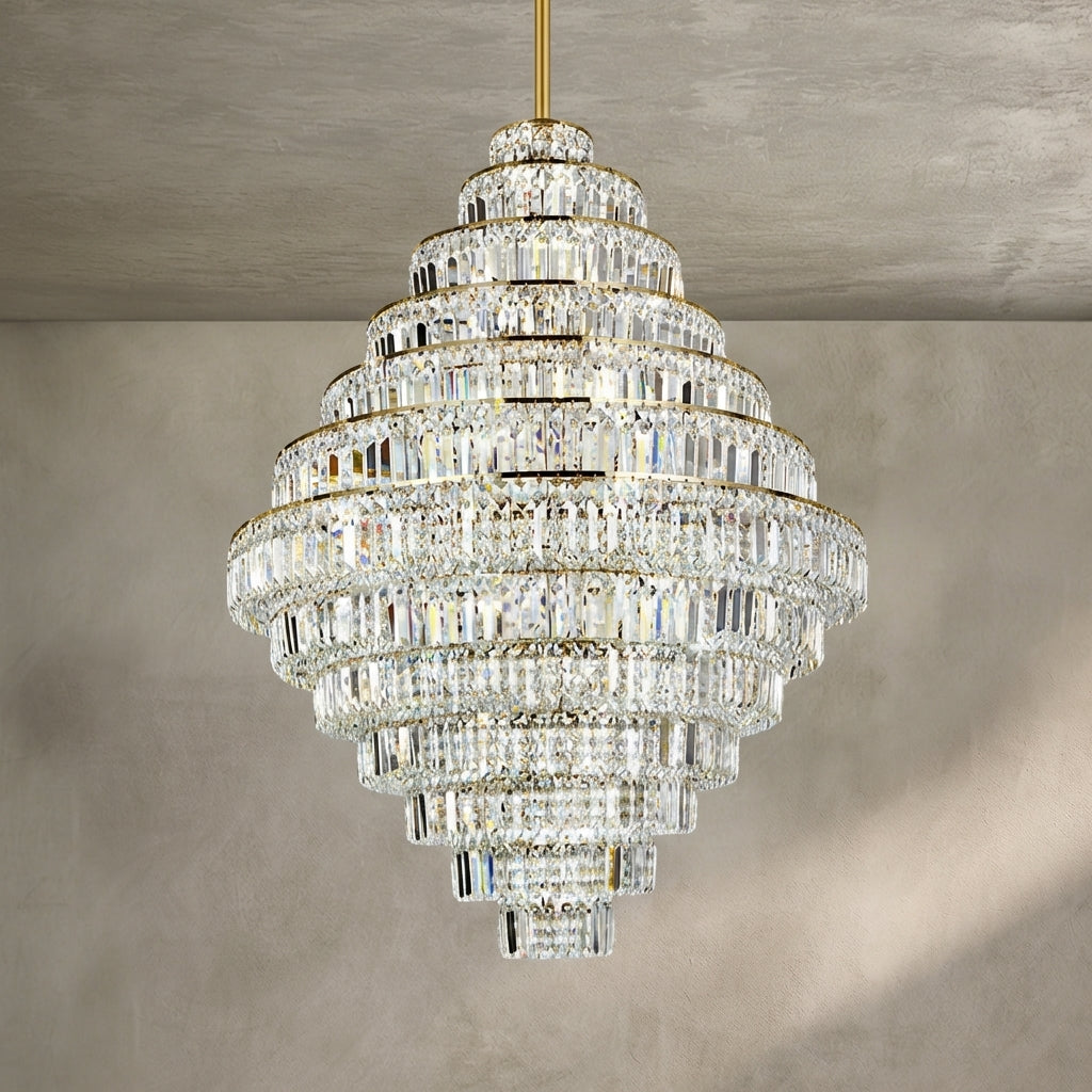 Lamer Lighting Grand Lumina K9 Crystal Round Chandelier - Background Shot