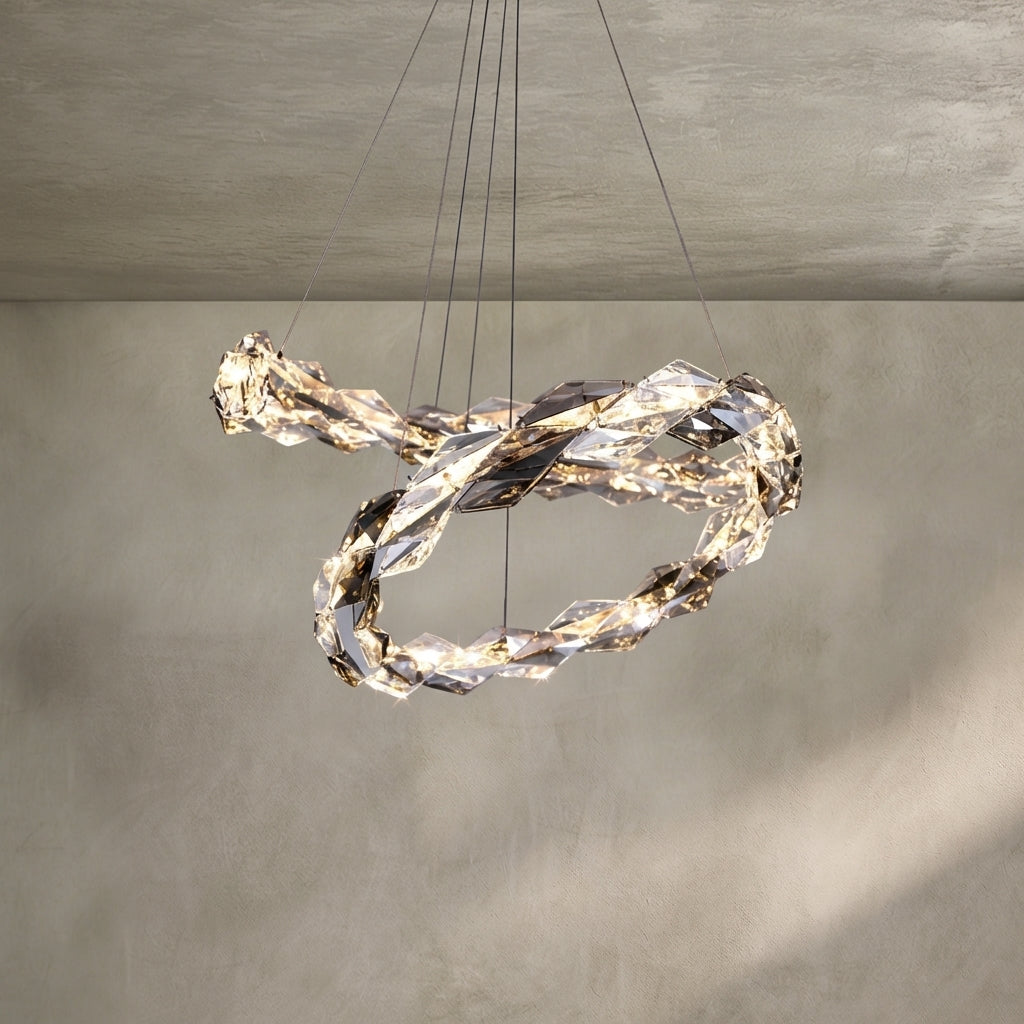 Lamer Lighting Grand Tiered Crystal Ring Chandelier - Background Shot