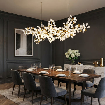 Lamer Lighting Verdant Canopy Horizontal Chandelier - grand American foyer with two-story ceiling
