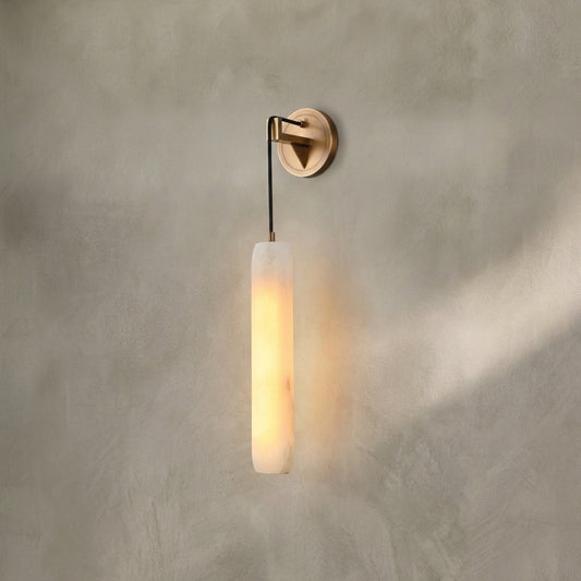 Lamer Lighting Veridian Alabaster Flute Wall Sconce - Background Shot