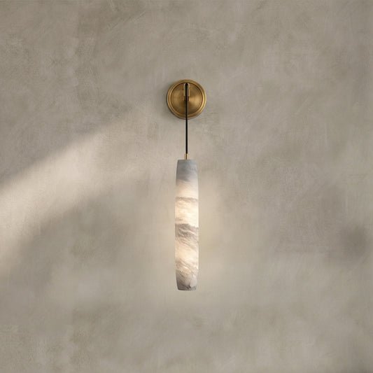 Lamer Lighting Veridian Alabaster Flute Wall Sconce - Background Shot