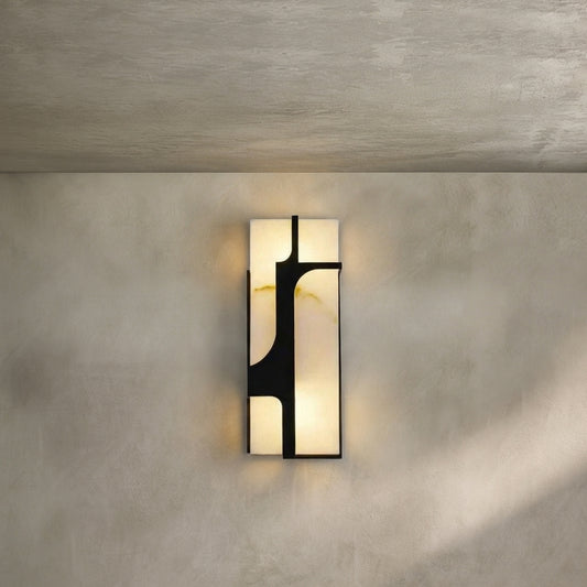 Lamer Lighting Luminous Alabaster Wall Sconce - Background Shot