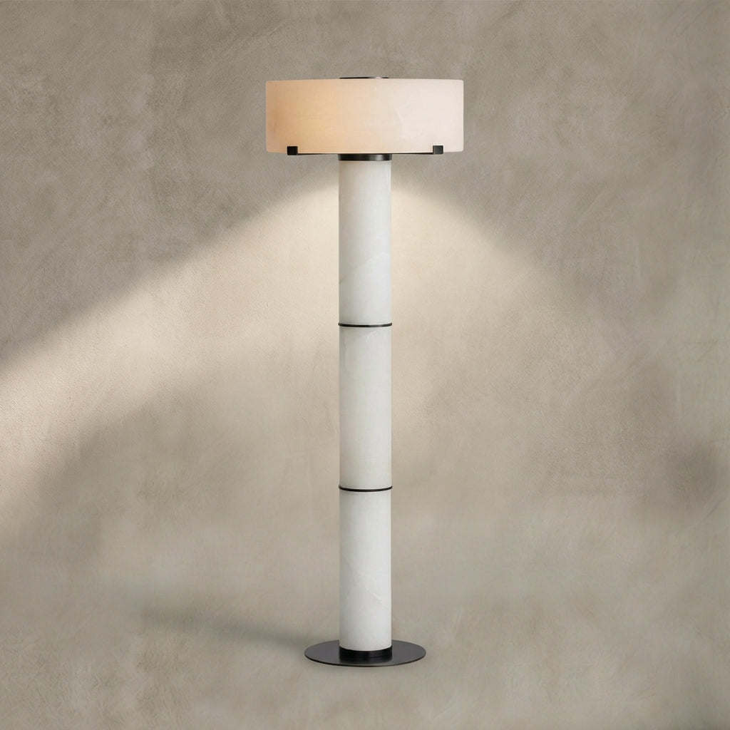 Lamer Lighting Veridian Alabaster Stone Floor Lamp 64''H - Background Shot