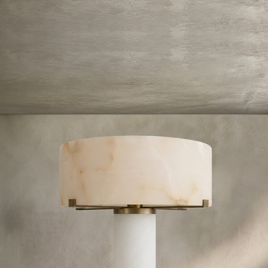 Lamer Lighting Veridian Alabaster Stone Floor Lamp 64''H - Background Shot