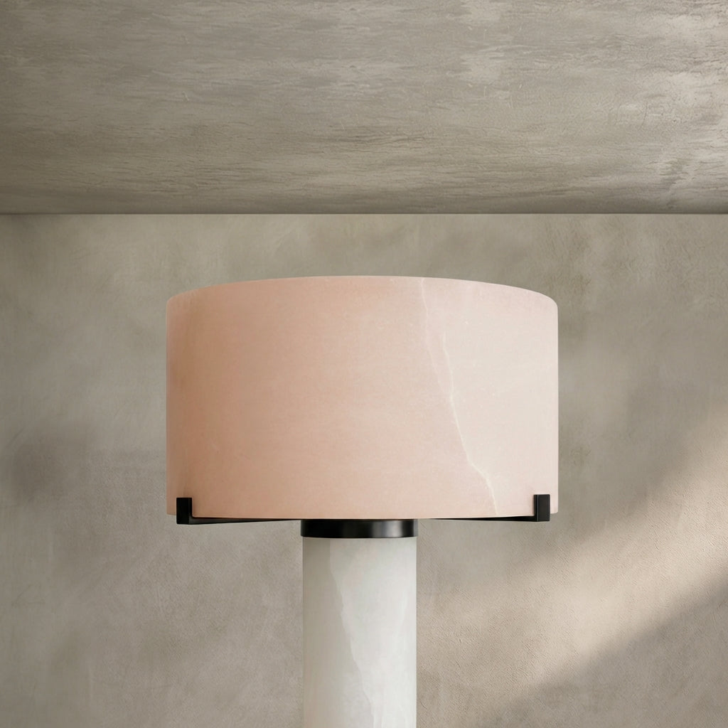 Lamer Lighting Veridian Alabaster Stone Floor Lamp 64''H - Background Shot