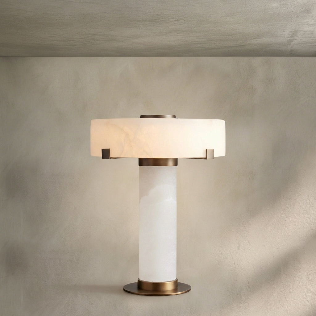 Lamer Lighting Alabaster Stone Accent Table Lamp - Background Shot