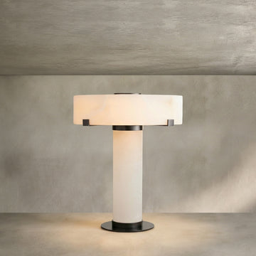 Lamer Lighting Alabaster Stone Accent Table Lamp - Background Shot