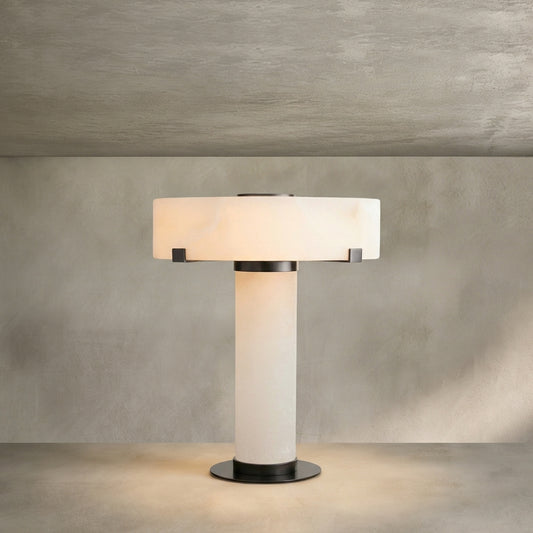 Lamer Lighting Alabaster Stone Accent Table Lamp - Background Shot