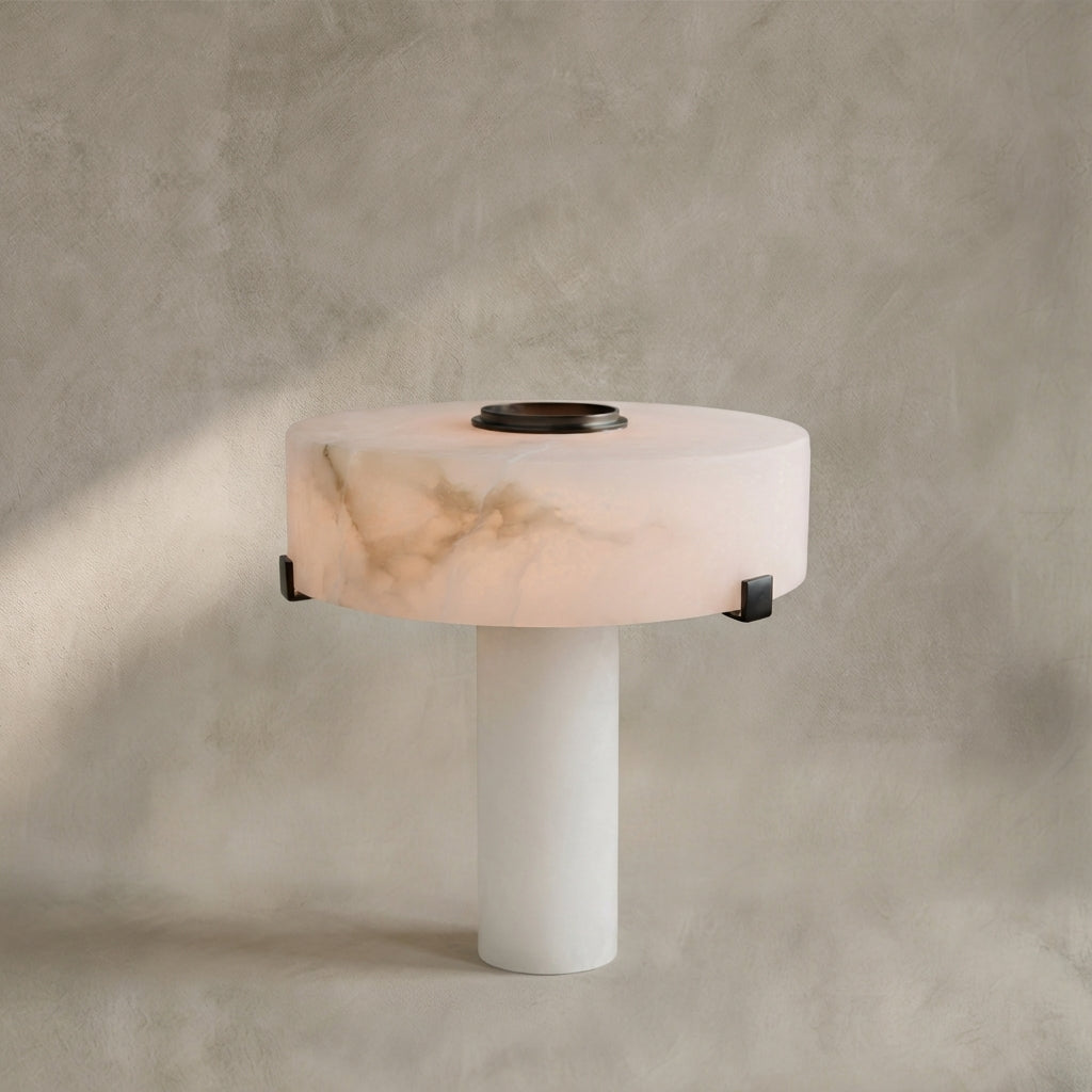 Lamer Lighting Alabaster Stone Accent Table Lamp - Background Shot