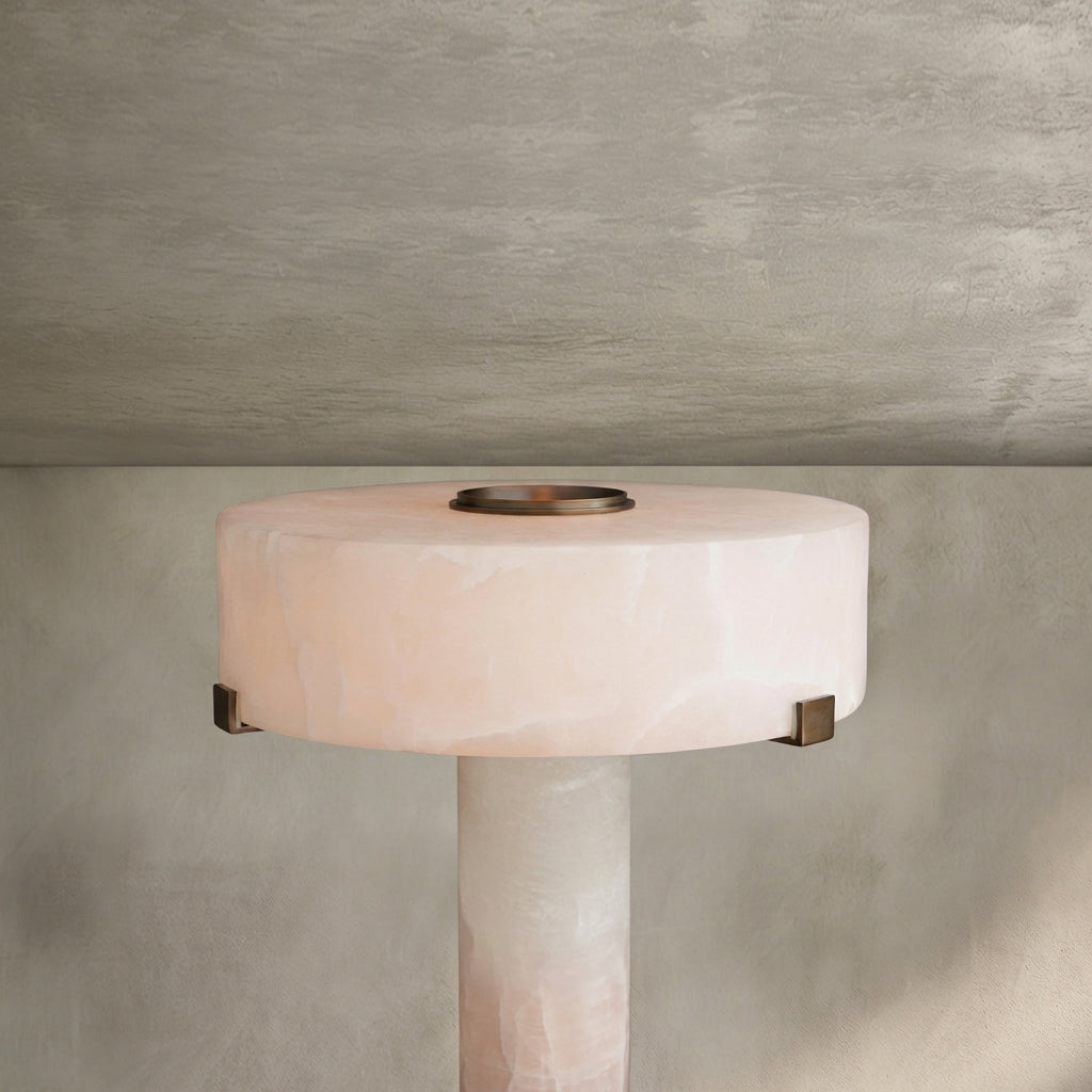 Lamer Lighting Alabaster Stone Accent Table Lamp - Background Shot