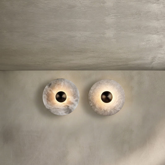 Lamer Lighting Alabaster Horizon Wall Sconce - Background Shot