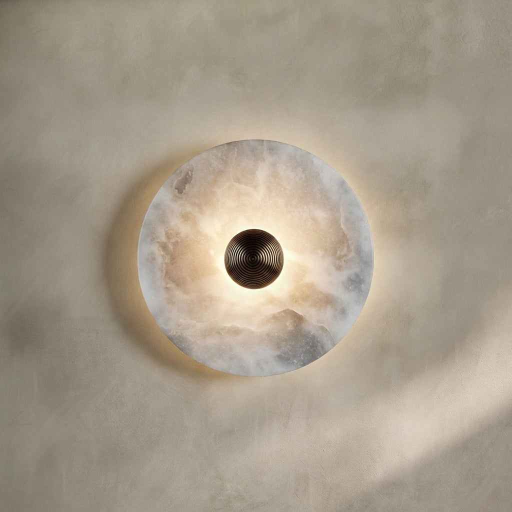 Lamer Lighting Alabaster Horizon Wall Sconce - Background Shot