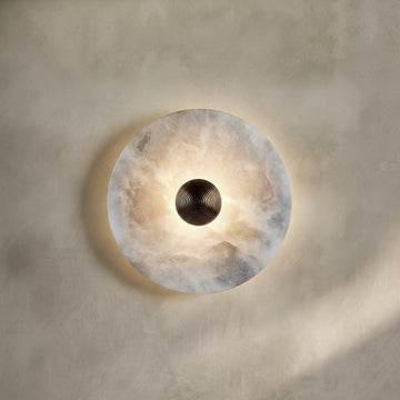 Lamer Lighting Alabaster Horizon Wall Sconce - Background Shot