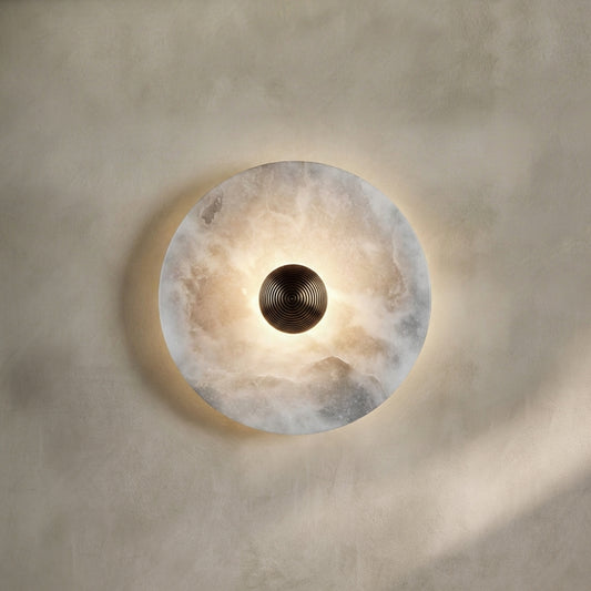 Lamer Lighting Alabaster Horizon Wall Sconce - Background Shot