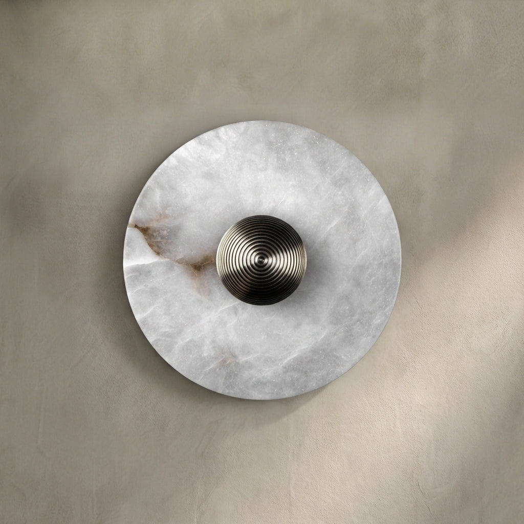 Lamer Lighting Median Alabaster Wall Sconce - Background Shot