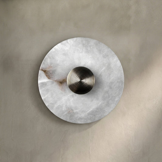 Lamer Lighting Median Alabaster Wall Sconce - Background Shot