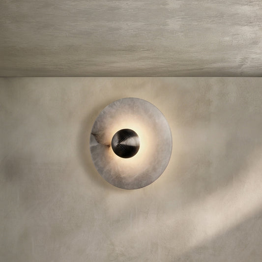 Lamer Lighting Median Alabaster Wall Sconce - Background Shot