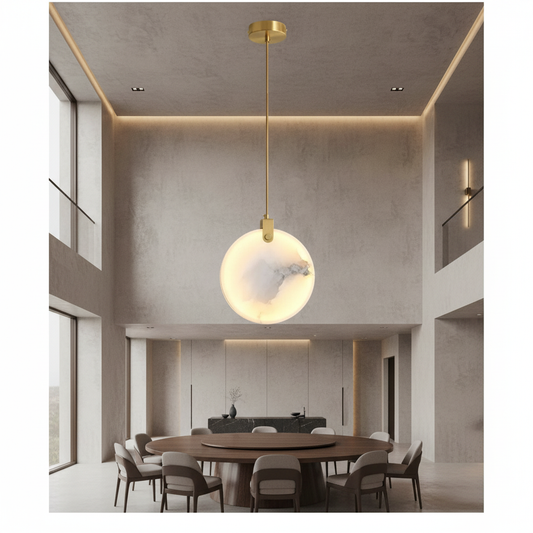 Lamer Lighting Aura Marble Multi-Light Pendant Chandelier - Background Shot