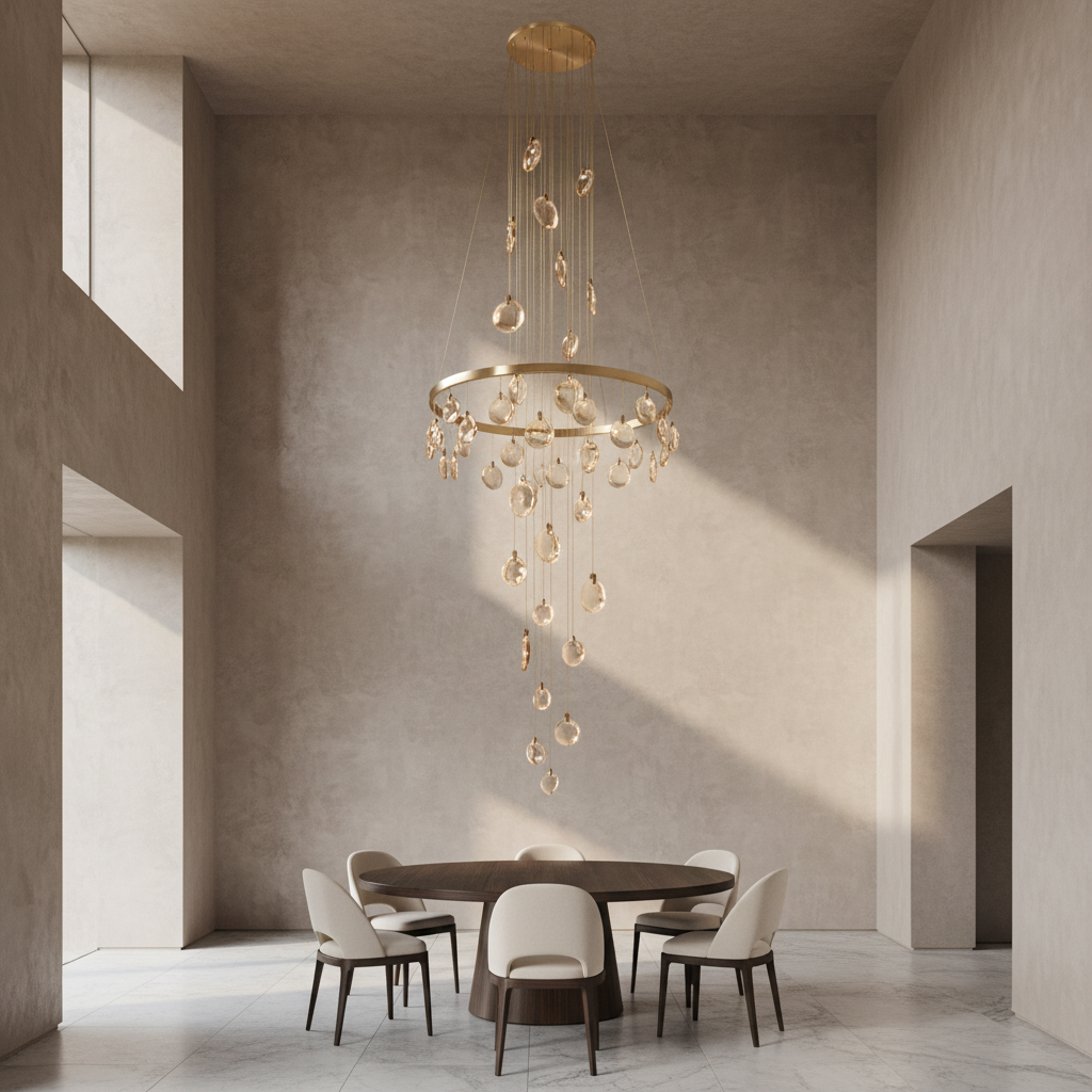 Lamer Lighting Aura Marble Multi-Light Pendant Chandelier - Background Shot