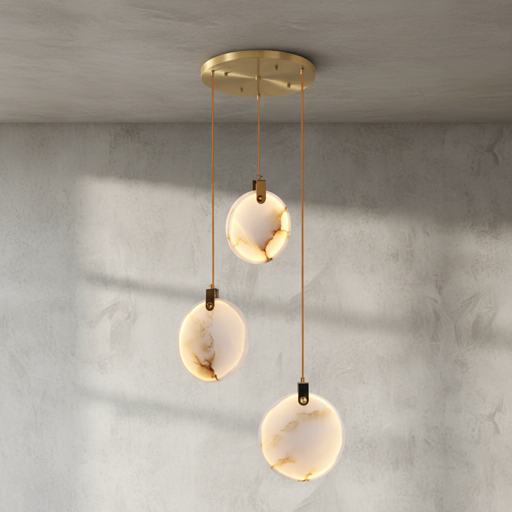 Lamer Lighting Aura Marble Multi-Light Pendant Chandelier - Background Shot