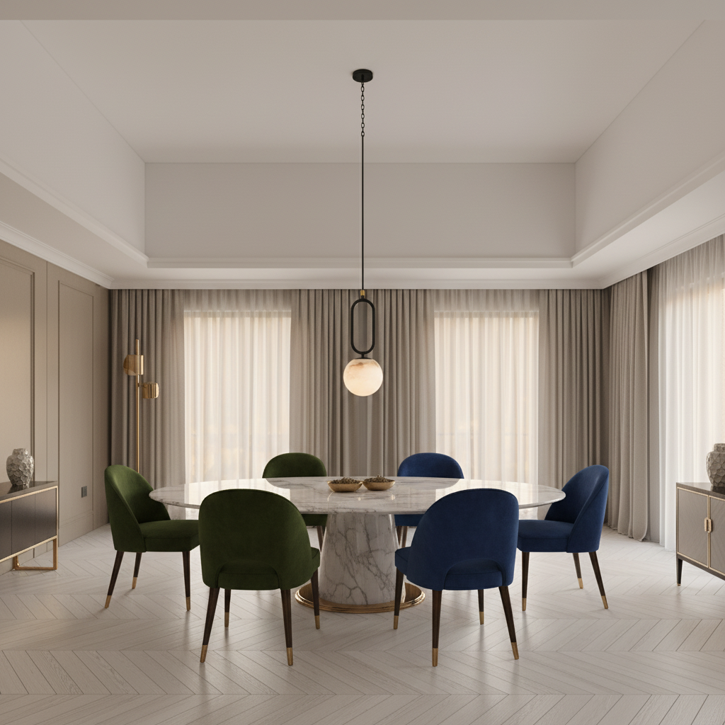 Lamer Lighting Alabaster Orb Modern Pendant Light - luxurious American dining room