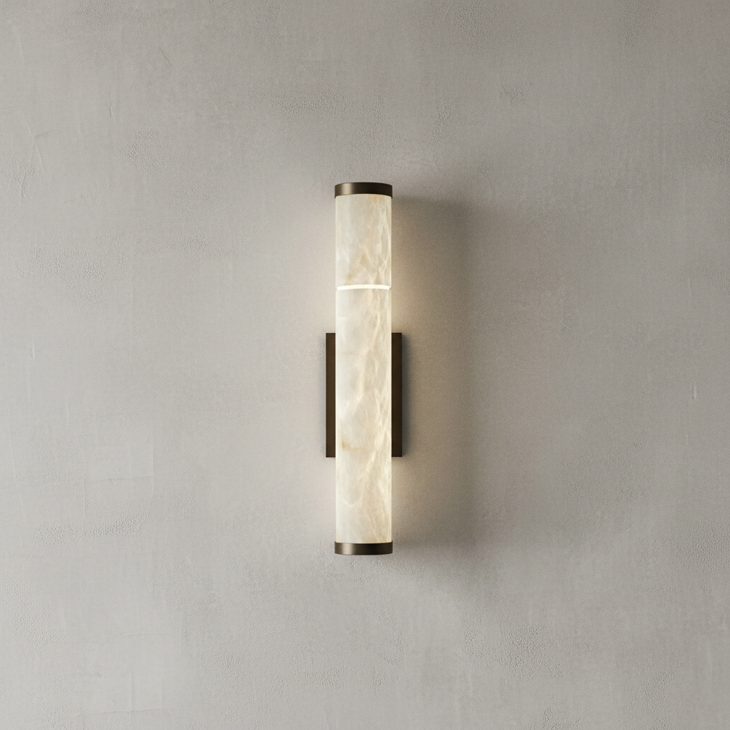 Lamer Lighting Alabaster Linear Wall Sconce - Background Shot