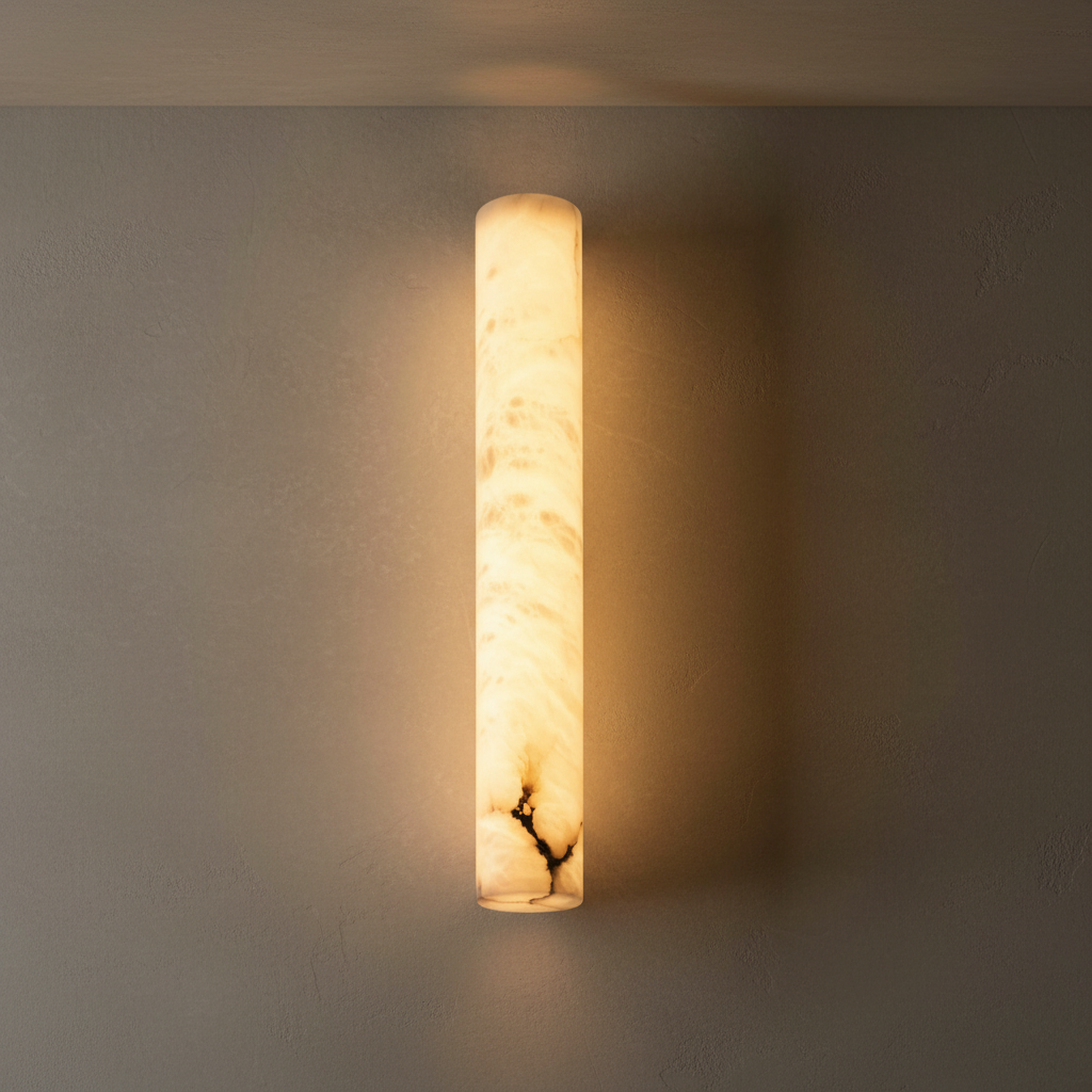 Lamer Lighting Alabaster Linear Wall Sconce - Background Shot