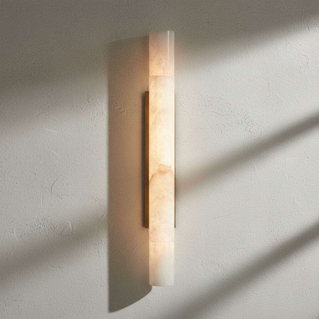 Lamer Lighting Alabaster Linear Wall Sconce - Background Shot