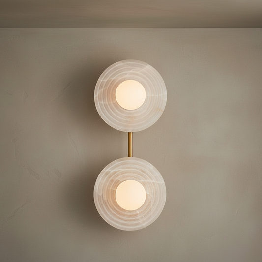 Lamer Lighting Aura Petal Alabaster Wall Sconce - Background Shot