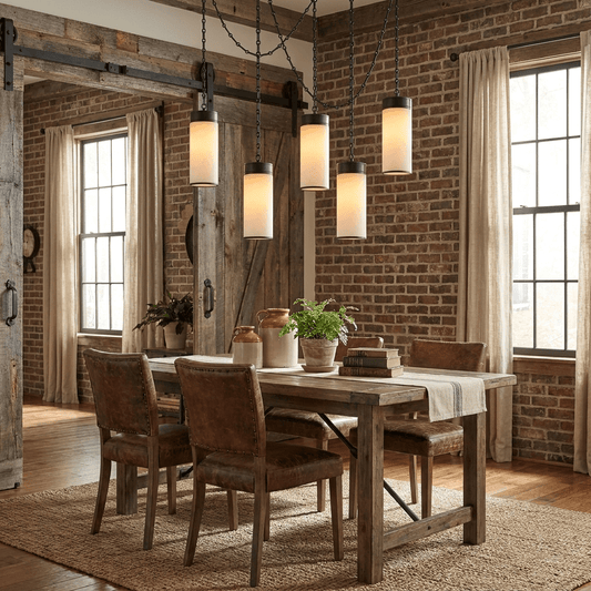 Cascading Chain Cylinder Chandelier