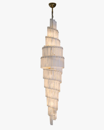 Tiered Alabaster Staircase Chandelier