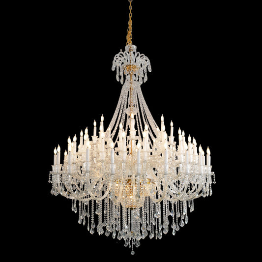 Lamer Lighting Grand Italianate Crystal Candle Chandelier - American ballroom or formal entertaining space