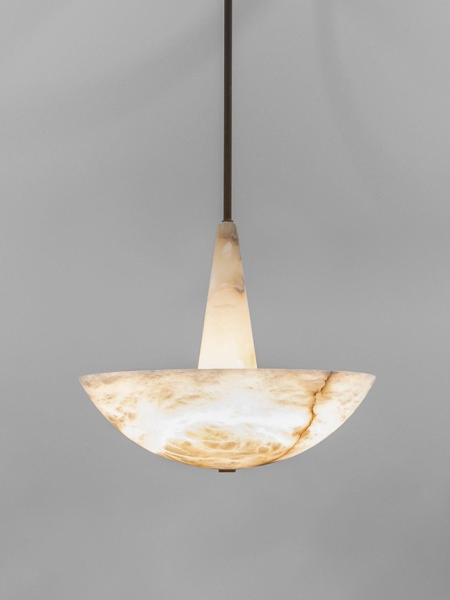 Domus Alabaster Round Chandelier - Melin Lamps