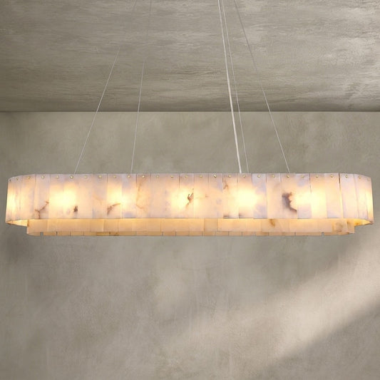 2-Tiers Oval Modern Dining Room Chandelier 53"L