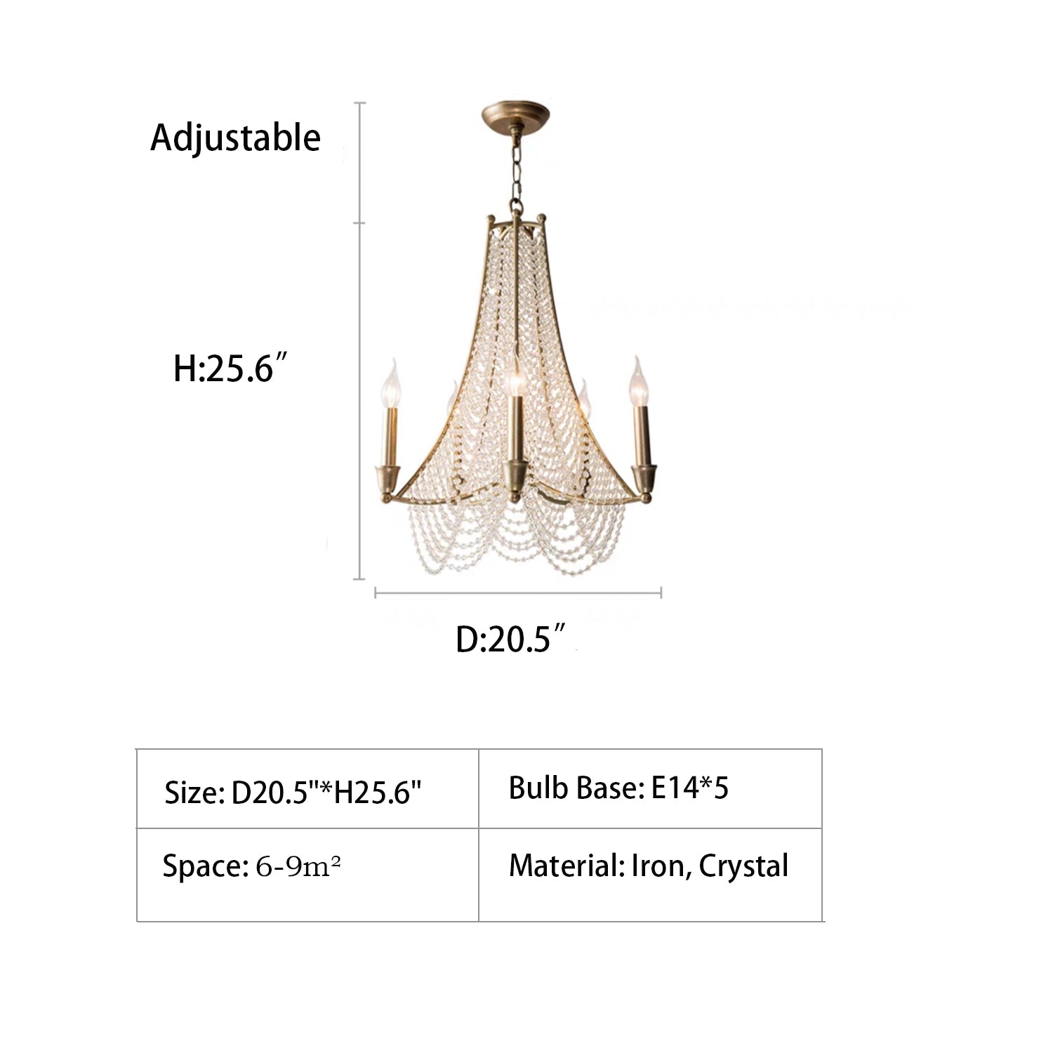 Lamer Lighting Grand Lumina Crystal Beaded Chandelier - Background Shot