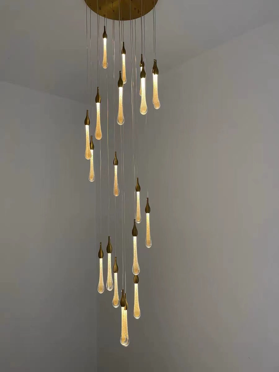 Lamer Lighting Grand Cascade Glass Drop Chandelier - Background Shot